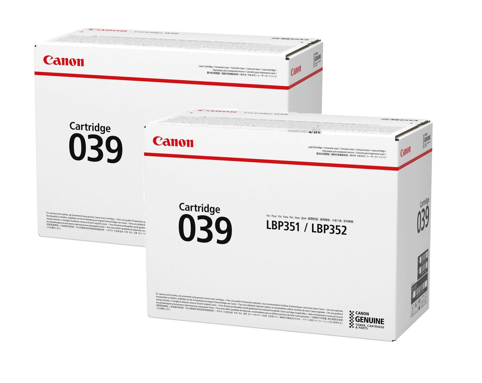 Canon Original Toner 039 Doppelpack schwarz (OP0287C001)