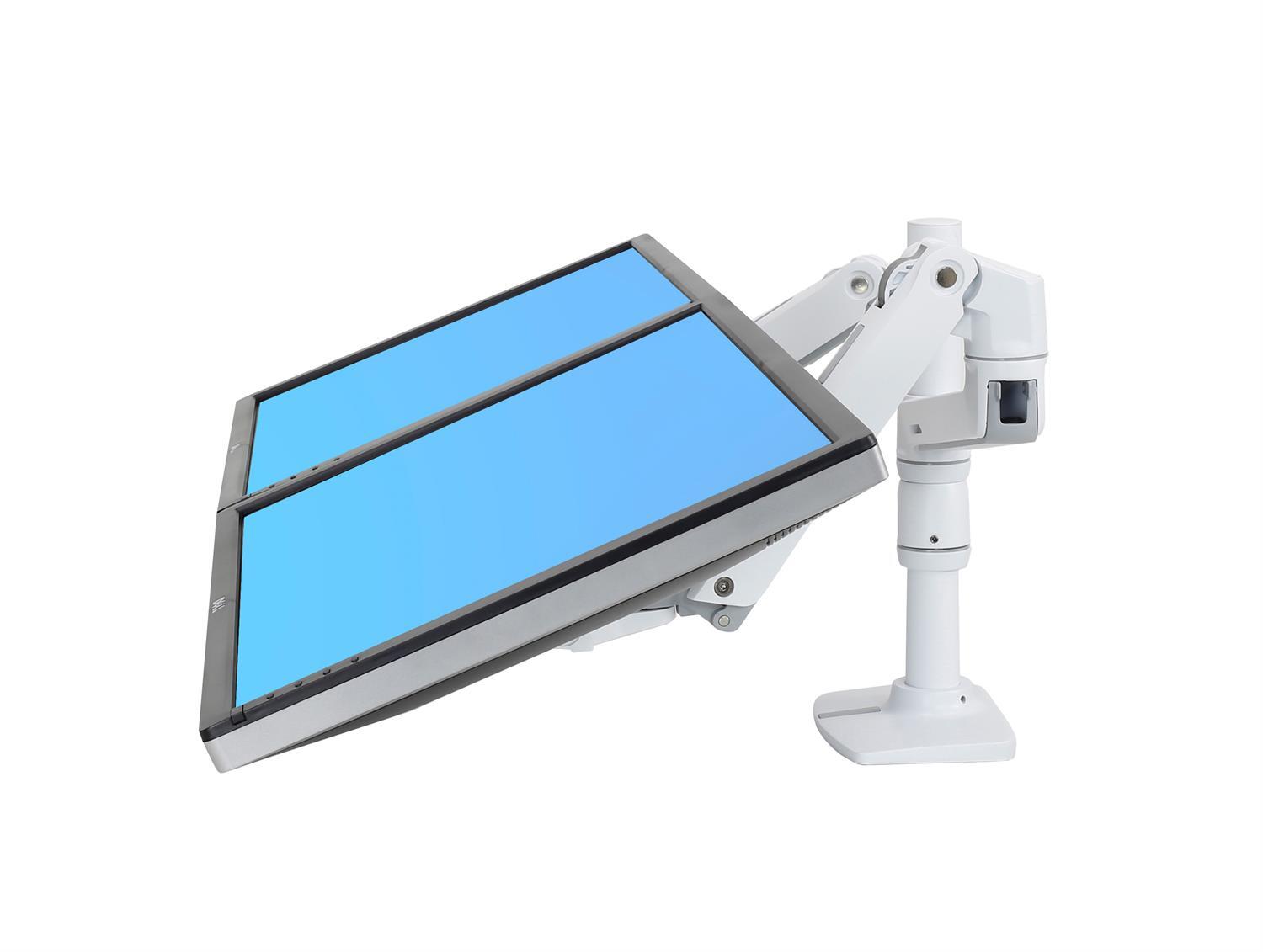Ergotron LX Dual Monitorarm Tischhalterung für zwei Monitore bis 60,96 cm (24 Zoll) weiß