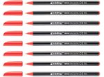 edding 1200 Filzstifte rot - 10 Stück