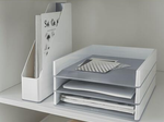 LEITZ Briefablage WOW Duo Colour - perlweiß/grau