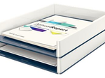 LEITZ Briefablage WOW Duo Colour - perlweiß/grau