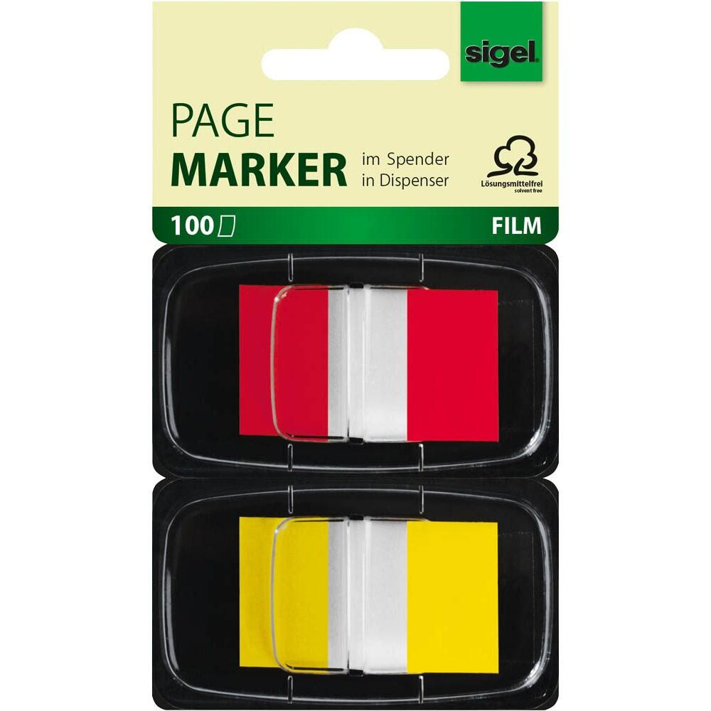 sigel Z-Marker Haftmarker farbsortiert - 2 x 50 Streifen