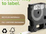 DYMO® Original D1-Schriftband "Hochleistung" für LabelManager™ 12mm x 3m - Polyester, permanent haftend -  weiss auf schwarz