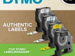 DYMO® Original D1-Schriftband "Hochleistung" für LabelManager™ 12mm x 3m - Polyester, permanent haftend -  weiss auf schwarz