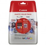 Canon Original CLI-551 XL Druckerpatronen Value Pack BK/C/M/Y + 50 Blatt Fotopapier (PP-201)