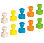 MAUL Kegelmagnete Ø 1,2 x 1,6 cm farbsortiert - 10 Stück