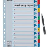 Esselte Ordnerregister Vollformat 1-12 farbig