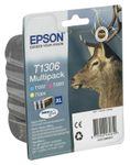 Epson Original T1306 Hirsch Druckerpatronen 3er Multipack C/M/Y (C13T13064012)