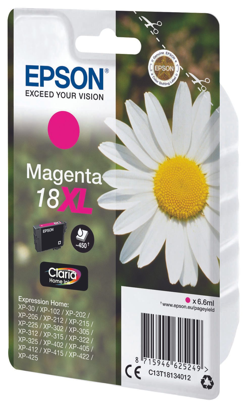 Epson Original 18XL Gänseblümchen Druckerpatrone - magenta (C13T18134012)