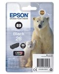 Epson Original 26 Eisbär Druckerpatrone fotoschwarz 200 Seiten 4,7ml (C13T26114012)