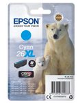 Epson Original 26XL Eisbär Druckerpatrone cyan 700 Seiten 9,7ml (C13T26324012)