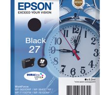 Epson Original 27 Wecker Druckerpatrone - schwarz (C13T27014012)