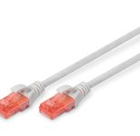 DIGITUS Patch-Kabel RJ-45 (M) zu RJ-45 (M) 0.5m Kupfer U/UTP Cat 6 grau (DK-1617-005)
