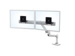 Ergotron LX Dual Monitorarm für zwei Monitore bis 63,5 cm 25 Zoll nebeneinander Tischhalterung weiß