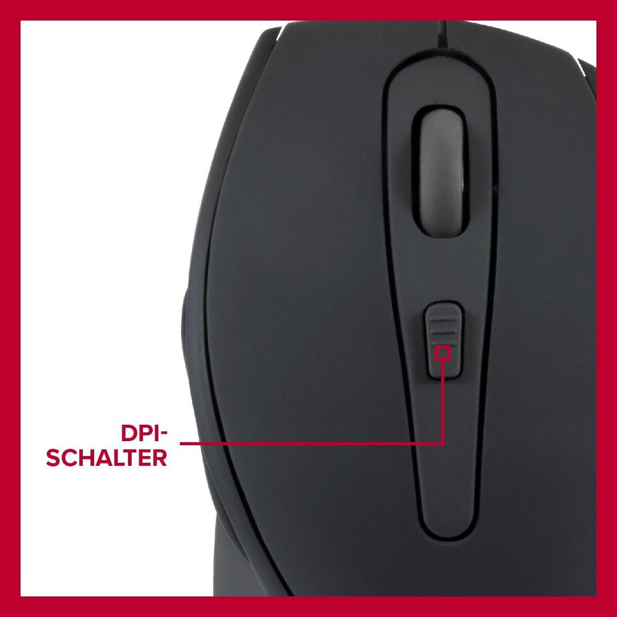 Speedlink AXON Silent & Antibacterial Maus - USB, schwarz