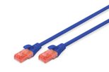 DIGITUS Patch-Kabel RJ-45 (M) zu RJ-45 (M) 3m Kupfer U/UTP Cat 6 blau (DK-1617-030/B)