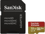 SanDisk Extreme microSDHC Speicherkarte 32GB + SD-Adapter