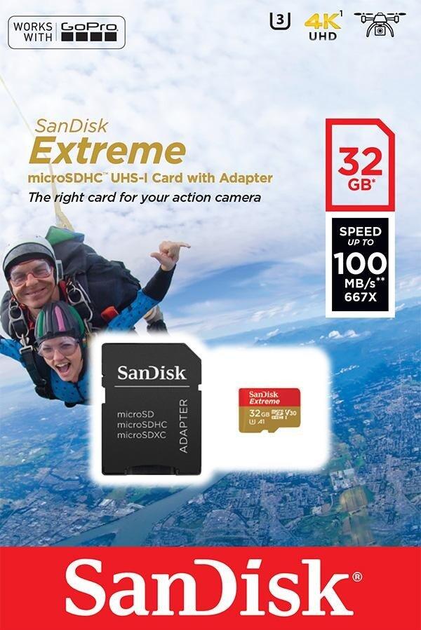SanDisk Extreme® microSDHC 32GB + SD Adapter