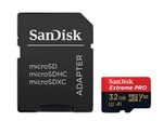 SanDisk Extreme® PRO microSDHC Speicherkarte 32GB mit SD-Adapter