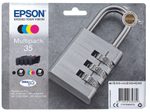 Epson Original 35 Schloss Druckerpatronen 4er Multipack schwarz cyan magenta gelb (C13T35864010)