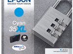 Epson Original 35XL Schloss Druckerpatrone cyan 1.900 Seiten 20,3ml (C13T35924010)