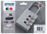 Epson Original 35XL Schloss Druckerpatronen 4er Multipack schwarz cyan magenta gelb (C13T35964010)