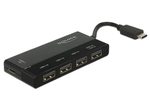 DeLOCK Externer USB Hub USB Type-C zu USB Type-A / USB Type-C PD
