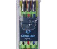 Schneider Xpress Fineliner schwarz, rot, blau - 3er-Etui