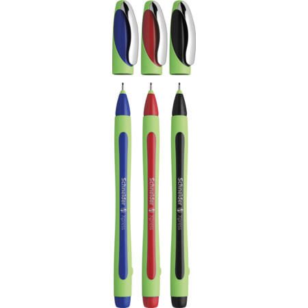 Schneider Xpress Fineliner schwarz, rot, blau - 3er-Etui