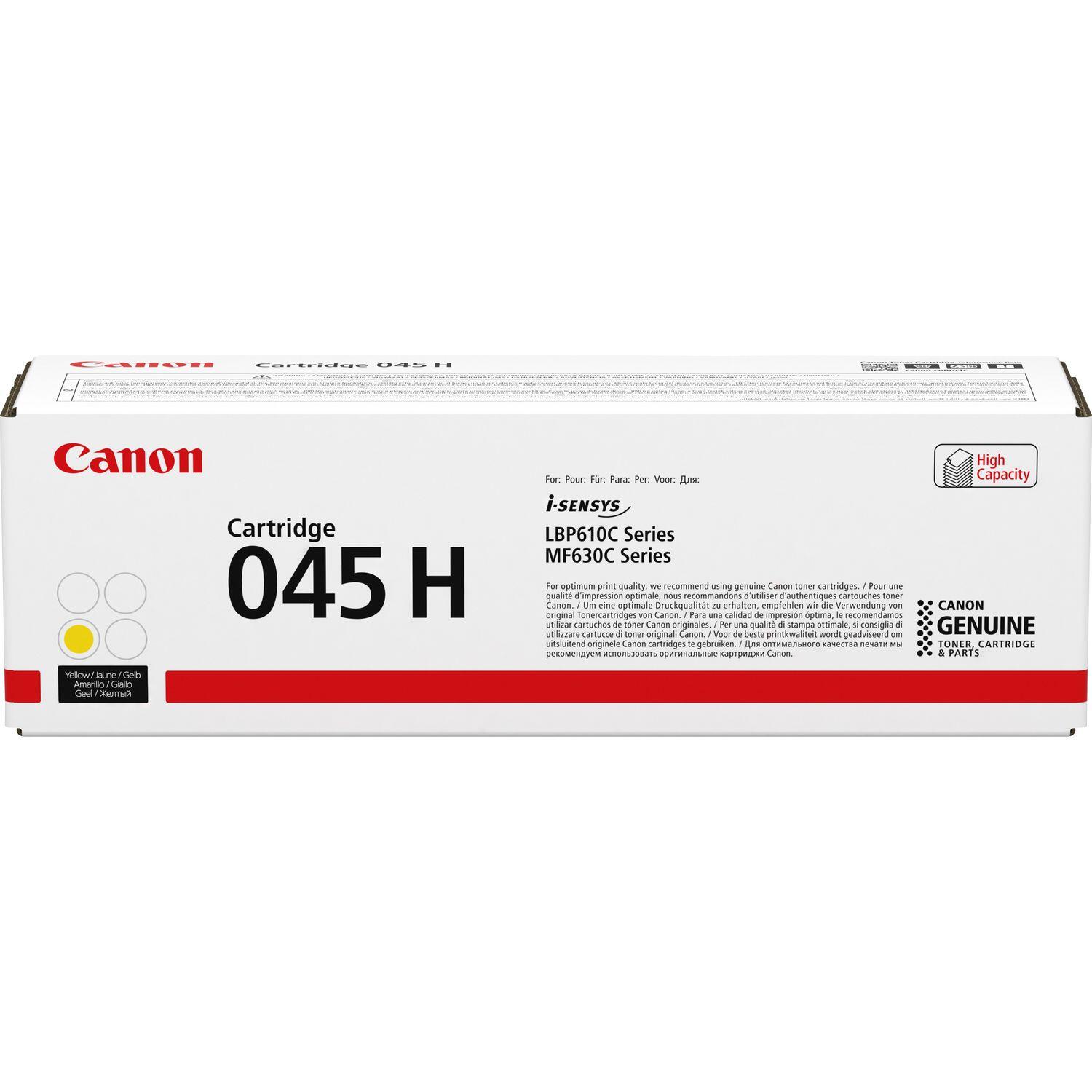 Canon Original Toner 045H gelb hohe Ergiebigkeit 2.200 Seiten (1243C002)