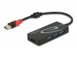 DeLOCK Externer USB 3.2 Hub USB Type-A zu USB Type-A / 2 Slot Card Reader