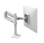 Ergotron LX Monitorarm mit 30,5 cm hoher Säule Tischhalterung für einen Monitor bis 86,36 cm 34 Zoll weiß