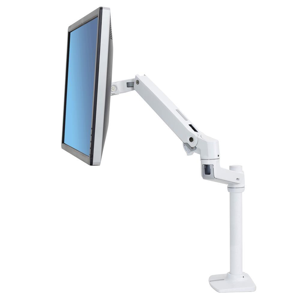Ergotron LX Monitorarm mit 30,5 cm hoher Säule Tischhalterung für einen Monitor bis 86,36 cm 34 Zoll weiß
