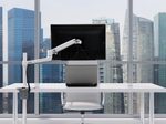 Ergotron LX Monitorarm mit 30,5 cm hoher Säule Tischhalterung für einen Monitor bis 86,36 cm 34 Zoll weiß