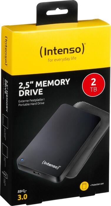 Intenso Memory Drive - 2 TB in schwarz + Tasche
