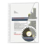 FolderSys Dokumententaschen DIN A4 transparent genarbt 0,20 mm - 10 Stück