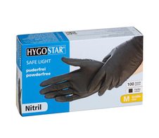 Hygostar Safe Light Einmalhandschuhe schwarz - Größe M