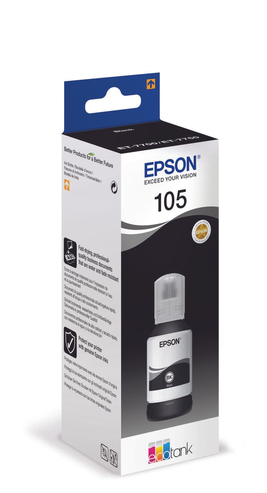 Epson Original EcoTank 105 Nachfülltinte - schwarz (C13T00Q140)