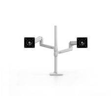 Ergotron LX Dual Monitorarm Tischhalterung für zwei Monitore bis 101,6 cm 40 Zoll weiß/grau