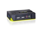 LevelOne KVM-0221 2-Port USB VGA KVM Switch, audio support