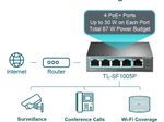TP-Link TL-SF1005P 5-Port 10/100Mbps Desktop Switch mit 4-Port PoE+
