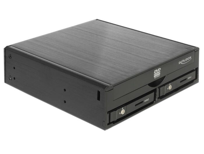 DeLOCK 5,25" Wechselrahmen für 5,25" Slim Laufwerk und 2,5" SATA HDD / SDD
