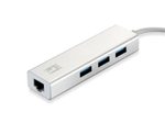 LevelOne USB-0503 Netzwerkadapter USB zu Gigabit Ethernet, 3x USB 3.0-HUB
