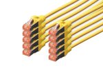 DIGITUS Professional Patch-Kabel RJ-45 (M) zu RJ-45 (M) 50 cm, gelb 10 Stück