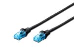 DIGITUS Patch-Kabel RJ-45 (M) zu RJ-45 (M) 0.5 m Kupfer U/UTP Cat 5e schwarz