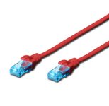 DIGITUS Patch-Kabel RJ-45 (M) zu RJ-45 (M) 10 m Kupfer U/UTP Cat 5e rot (DK-1511-100/R)