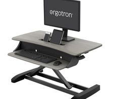Ergotron WorkFit-Z mini Steh-Sitz Arbeitsplatz mit 31,8 cm Höhenverstellung