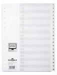 DURABLE Ordnerregister geprägt mit Deckblatt DIN A4 - 20-tlg