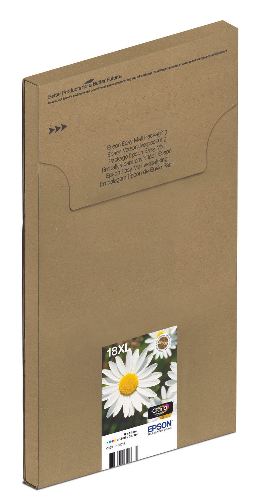 Epson Original Easy Mail Packing 18 Gänseblümchen Druckerpatronen 4 erMultipack BK/C/M/Y (C13T18164511)