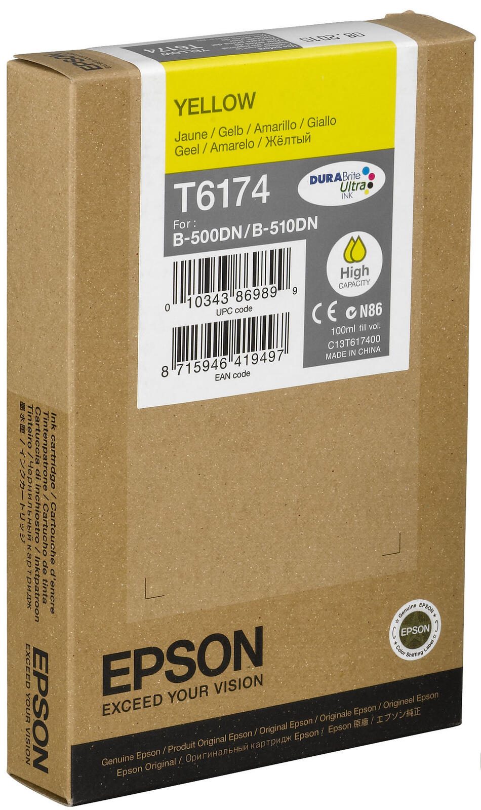Epson Original T6174 Druckerpatrone gelb 7.000 Seiten 100ml (C13T617400)